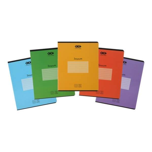 Зошит учнівський шкільний MONOCHROME, 12арк., клітинка, асорті, KIDS LINE ZB25.1750K (шт.)