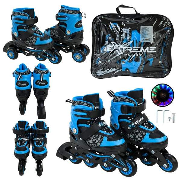 Роликові ковзани арт. RL25421 (6шт)  розмір S (30-33) колеса PU 1 світло у сумці 38*7*31 см (шт.)