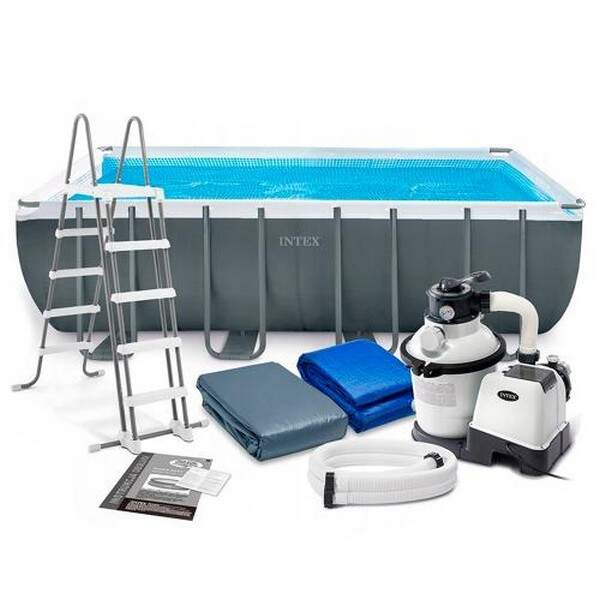 Басейн каркасний 26356 (1шт) прямоуг, 549-274-132см, 17203л, фільтр-насос, драбина, підстилка, тент (шт.)