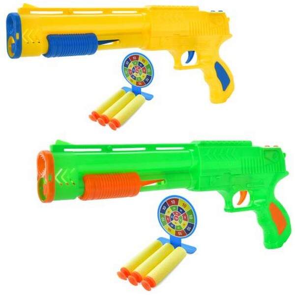 Автомат AY88-50 (104шт) 32см, м'які кулі-присоски 3шт, мішень, 2кольори, у пакеті, 17-38-3см (шт.)