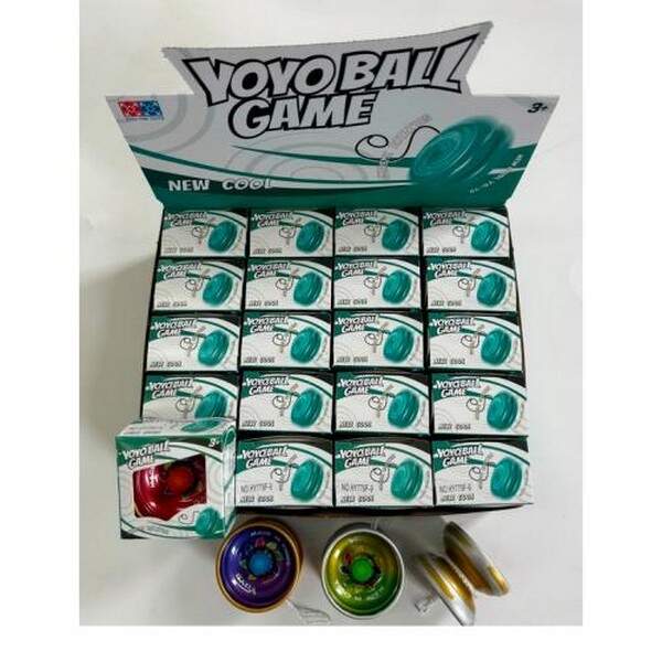 Йо-йо MR 1434 (120шт) 5,5см, метал, в кор-ці, 20шт(4кольори) в дисплеї, 26-6,5-21,5см (шт.)