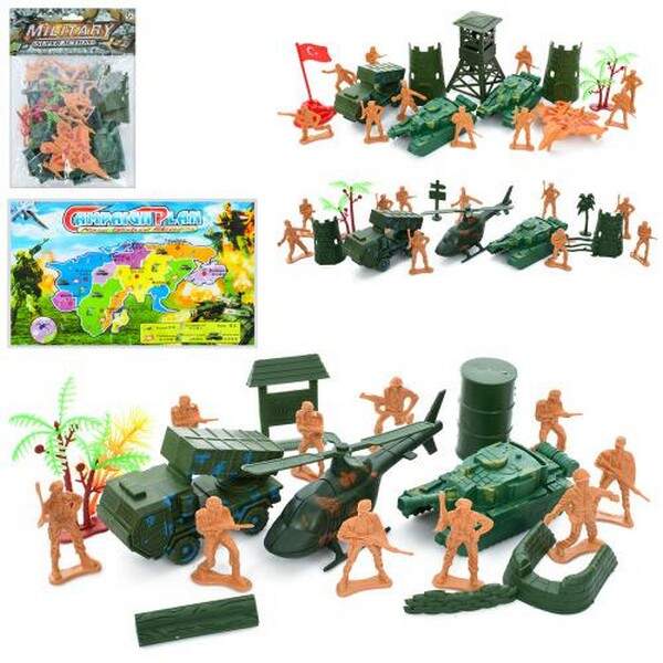 Солдати у наборах 6288-M8-9 (144шт)фігурки,техніка,3 види, у пакеті 19-26-4см (шт.)