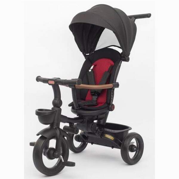 Велосипед MT 1038 Black (1шт) 3 колеса EVA, поворотн, складний, батьківська ручка, багажник,корзина, (шт.)