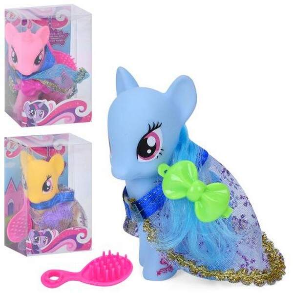 Конячка HF1084 (120шт) LP, 11см, гребінець, 3 види, в кор-ці/слюда, 8-12,5-5см (шт.)