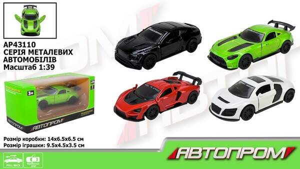 Машина мет. арт. AP43110 (96шт/2) 1:39,відкр.двері, у короб. 14*6,5*6,5см (шт.)