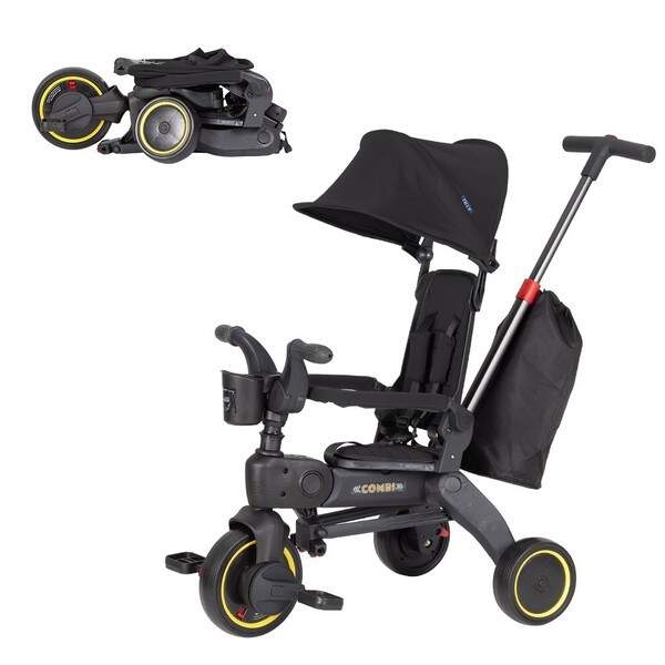 Велосипед триколісний TILLY COMBI T-392 BLACK /1/ (шт.)