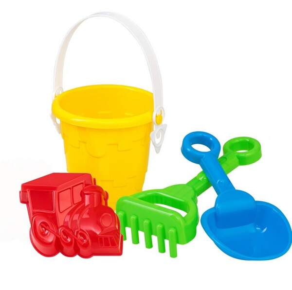 Набір дитячий, відро7 набір лопатка, граблі, пасочка арт1267 (шт.)