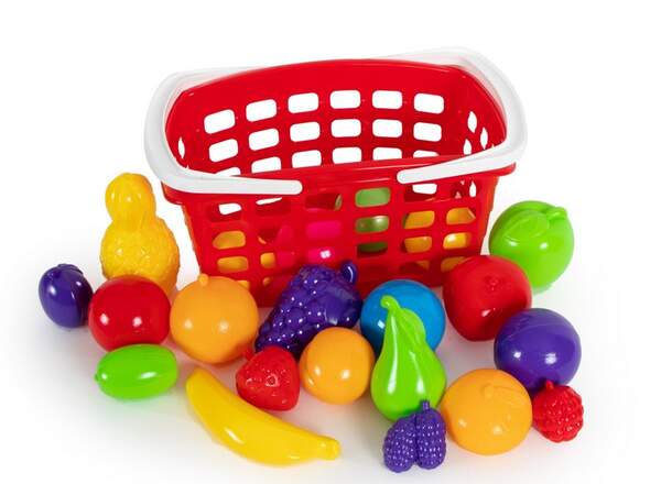 Кошик з ручкою, з фруктами + кульки арт. 010/10, Набір дитячий, Бамсик (шт.)