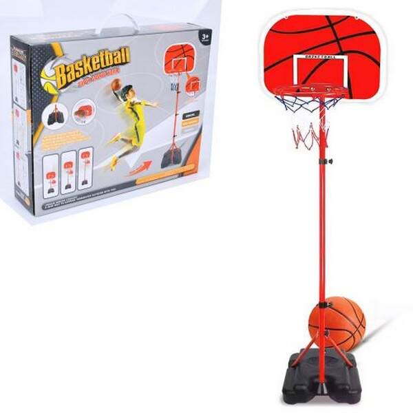 Баскетбольне кільце MR 1231 (6шт) на стійці (метал) 143см,щит (пласт) 38-29см,кільце пластик 25см,сі (шт.)