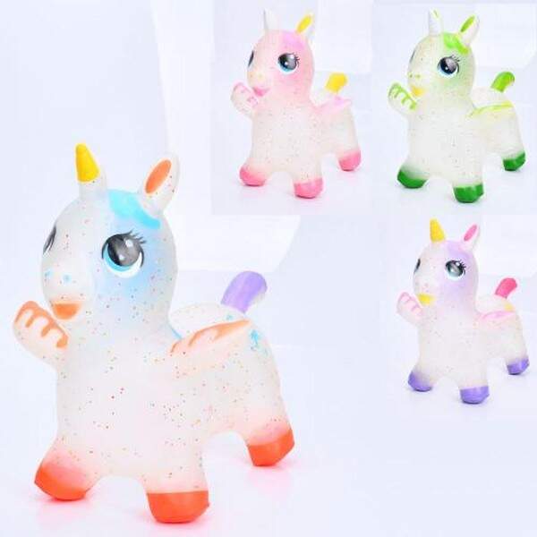 Стрибуни-тварини MS 4147 (12шт) ПВХ, єдиноріг з крильцями, 1400г, мікс кольорів, у пакеті, 31-24-10с (шт.)