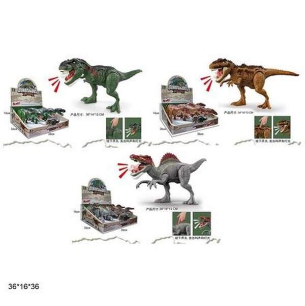 Динозавр KQX165-82/KQX165-81/KQX165-80 муз.світ.3в.6шт.в кор.36*16*36 /12/72/ (шт.)