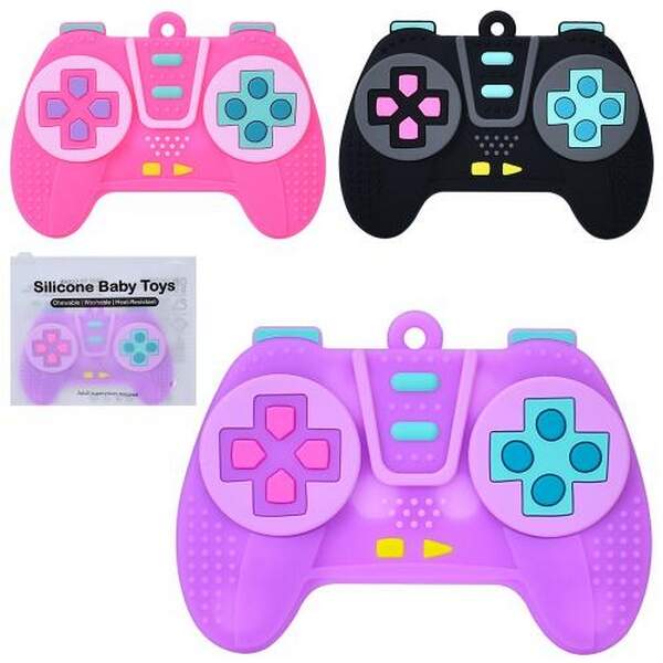 Гра INT 0002 (100шт) джойстик, 12,5-9см, прорізувач, текстурний, 3 кольори, у пакеті, 15-13-1см (шт.)