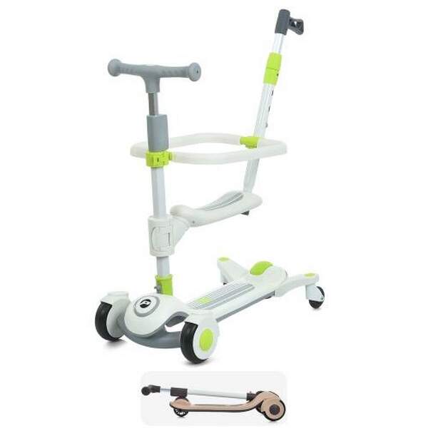 Самокат JR3-127-W (1шт) 3в1, метал+пластик, 3колеса PU, 2пер 120мм світло, задн 90мм світло, кермо-м (шт.)