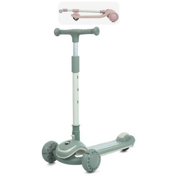 Самокат JR3-128-M (1шт) метал+пластик, 3колеса PU, 2пер 120мм світло, задн 90мм світло, кермо 3 поло (шт.)