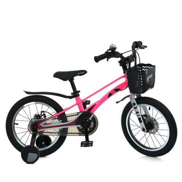 Велосипед дитячий 16д. PROF1 MB 16OXIC NEON PINK (1шт) OXIC,SKD85,магнієва рама,вилка,алюм.кермо,вин (шт.)