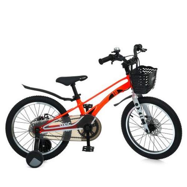 Велосипед дитячий 18д. PROF1 MB 18OXIC NEON ORANGE (1шт) OXIC,SKD85,магнієва рама,вилка,алюм.кермо,в (шт.)