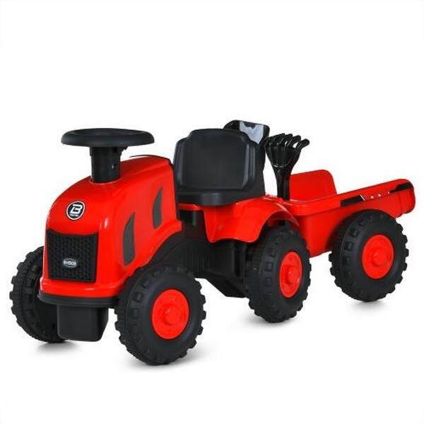 Каталка-толокар M 6154-3 (1шт) трактор з причепом, червоний (шт.)