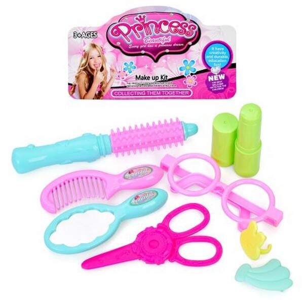 Набір аксесуарів A104 (144шт) набір парикмахера, ножиці, плойка, дзеркало, гребінець, у пакеті, 18-2 (шт.)