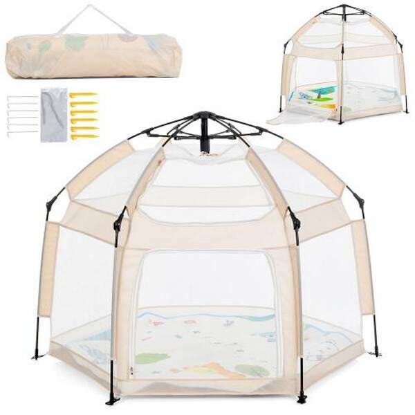 Намет MR 1512 Ivory Beige (1шт) автоматичний, каркасний, 146-127-в110см,вхід-застібка-блискавка, сті (шт.)