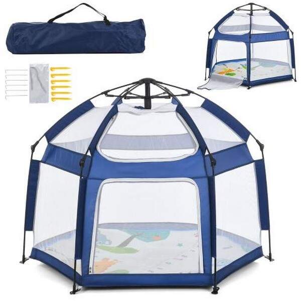 Намет MR 1512 Sapphire Blue (1шт) автоматичний, каркасний, 146-127-в110см,вхід-застібка-блискавка, с (шт.)