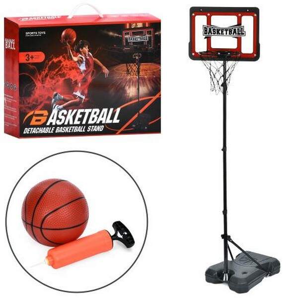 Баскетбольне кільце MR 1521 (6шт) на стійці(метал) 160см/190,5см, щит (пластик) 43-32см, кільце(мета (шт.)