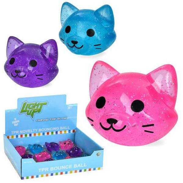 М'яч дитячий MS 4498-2 (144шт) стрибун, кіт, 4см, 12шт(3 кольори) в дисплеї, 24-6,5-18,5см (шт.)