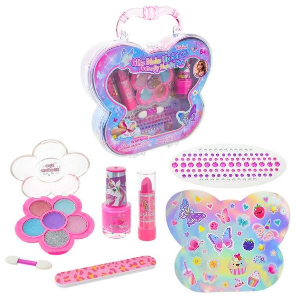 Косметика арт. T073 (48шт/4)   тіні для повік, лак, помада, аксес валіза 17,5*3,5*16 см (шт.)