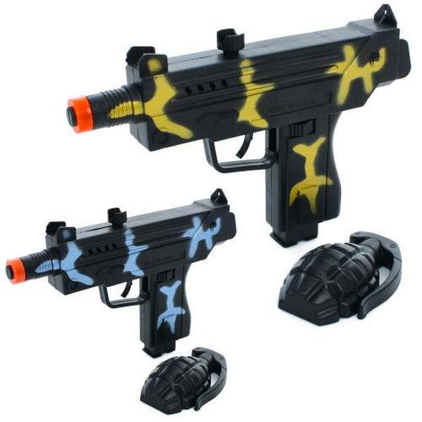 Пістолет Y01-2-3 (240шт)18см,трищітка,2 кольори,, у пакеті 23-16-2,5см (шт.)