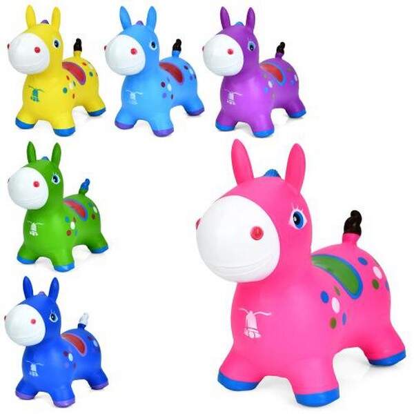 Стрибуни-тварини MS 4686 (12шт) конячка, 1300г, 6 кольорів, у пакеті, 26-22-11см (шт.)