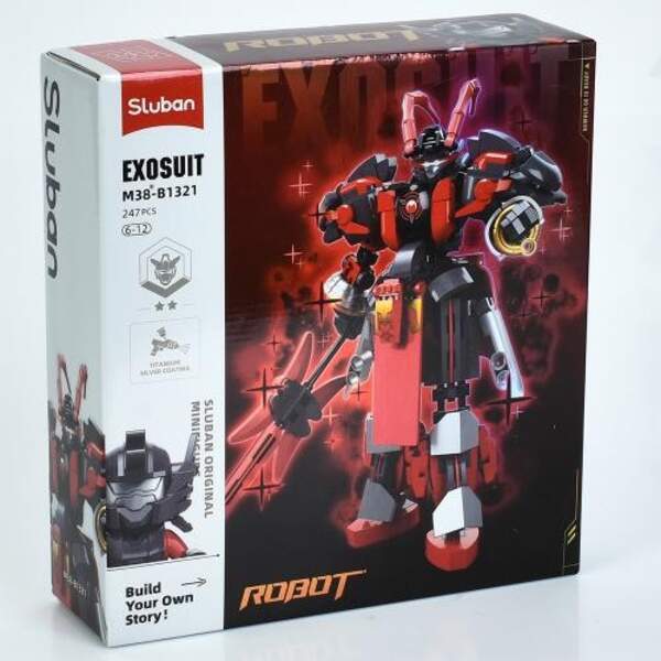 Конструктор SLUBAN M38-B1321 (32шт) робот-воїн, 17,8см, 247дет, в кор-ці, 22-23,5-6,5см (шт.)