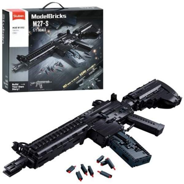 Конструктор SLUBAN M38-B1352 (4шт) зброя, автомат, 76,1-28,5см, 1:1, 1547дет, в кор-ці, 45-38-12,5см (шт.)