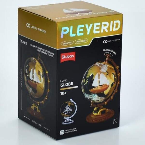 Конструктор SLUBAN M38-P8068 (48шт) глобус, 17,09см, в кор-ці, 12-18,5-12см (шт.)