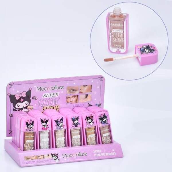 Косметика YG0101 (288шт) KR, хайлайтер, 9-3-1,5см, 24шт(6кольорів) в дисплеї, 23-16-13см (шт.)