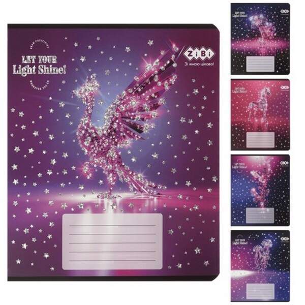 Зошит учнівський загальний SHINE, 48 арк., клітинка, KIDS LINE ZB25.1785K (10/200шт) (шт.)