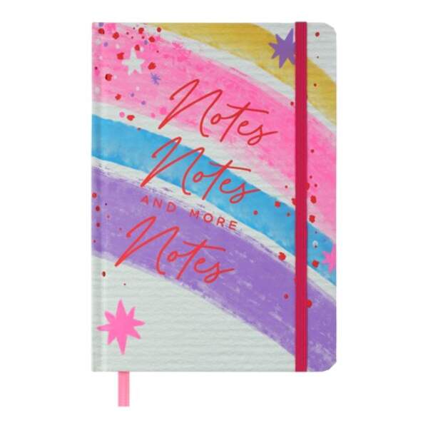 Книжка записна NEON, на гумці, А5, 96 арк., клітинка, офсет крем., тв.лам.обл., рожева BM.255116-10 (шт.)