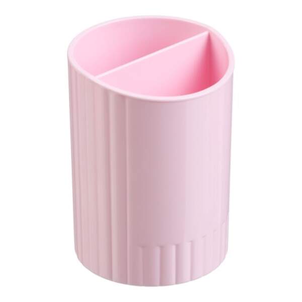 Стакан для письмового приладдя круглий на два відділення, рожевий, PASTEL BM.6350-10 (шт.)