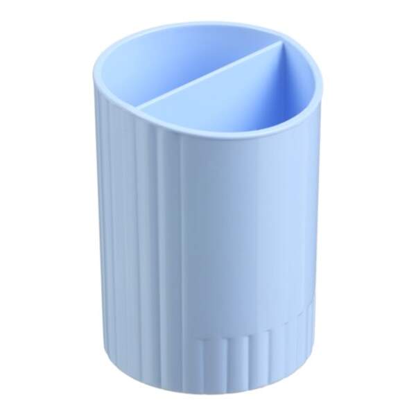 Стакан для письмового приладдя круглий на два відділення, блакитний, PASTEL BM.6350-14 (шт.)