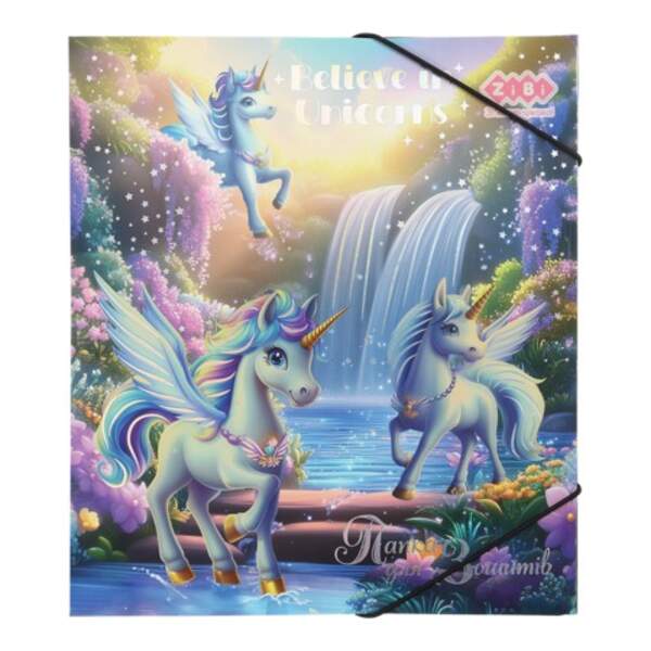 Папка для зошитів UNICORN, картонна, на гумці В5 (200х230мм), KIDS Line ZB.14990-43 (шт.)