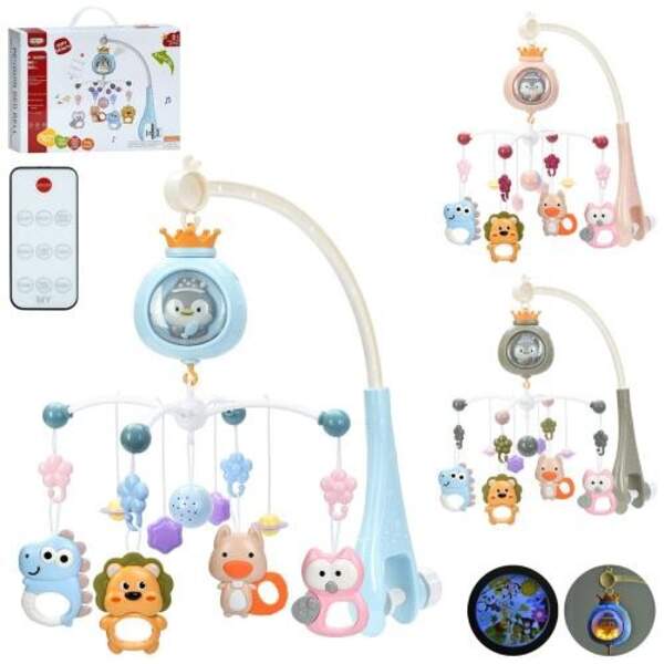 Карусель на кроватку 368-6B-6G-6R (12шт) д/к(ІЧ), підвіски 5шт(брязкальце, 4шт тварини, 1шт-кулька), (шт.)
