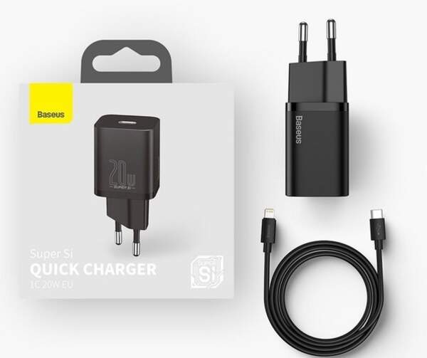 МЗП Baseus PicoGo GaN Fast Charger 1C 45W EU Cosmic Black (P10176800123-00) (шт.)