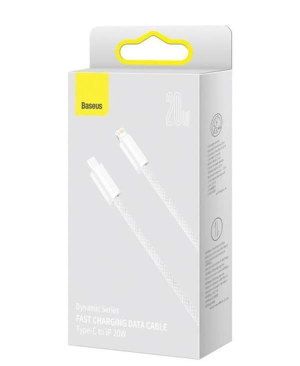 Кабель Baseus Dynamic Series Fast Charging Data Cable Type-C to Lightning 20W White 1м (CALD000002) (шт.)