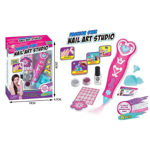 Манікюрний набір арт. 868-104 (72шт/2)  батар. набір для манікюра, стікери для тату,  короб. 24*24*7 (шт.)