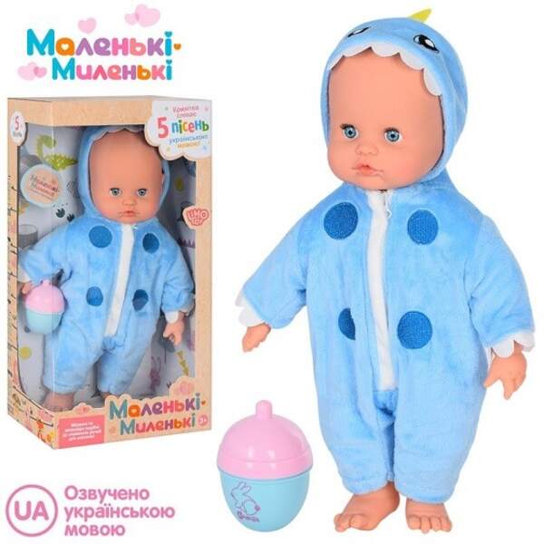Пупс M 4708 I UA (12шт) 38см, м'яконабивний, пляшечка-брязкальце,муз.(укр.) 5пісень, бат.(таб.),кор. (шт.)