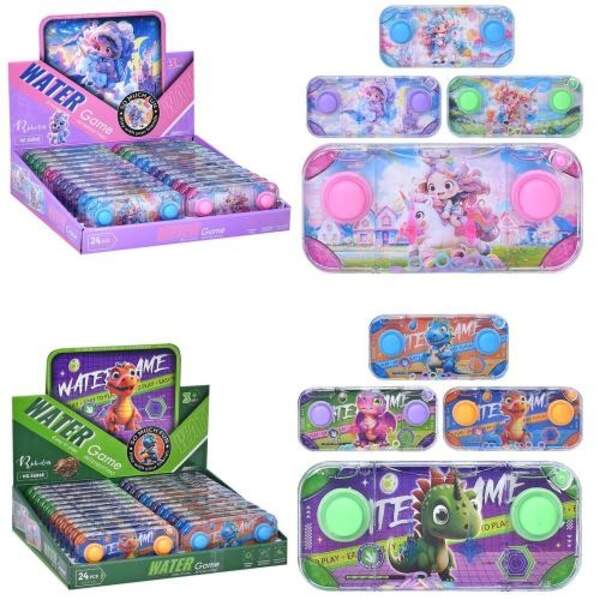 Водяна гра 5686E-3H-4H (144шт) 13-6-2см, 2 види дисплеїв (єдиноріг, динозавр), 24шт(4види) в дисплеї (шт)