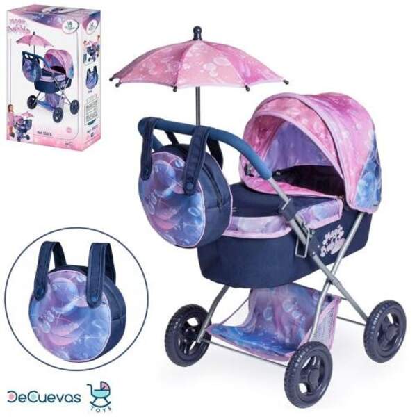 Коляска 85076 (6шт) для ляльки, класика, ш38-д65-в60см, корзина, сумка, парасолька, метал, в кор-ці, (шт)