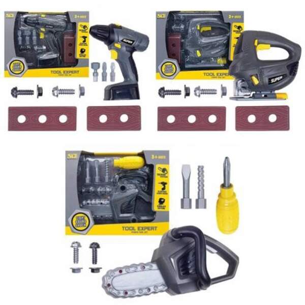 Набір інструментів 6816-17-18-1 (36шт) рухлива деталь, 3 види (шуруповерт, пила, електролобзик), на (шт)