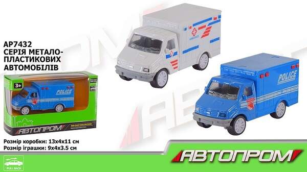 Машина  мет. АВТОПРОМ арт. AP7432 (96шт/2)  короб. 13*4*11см (шт)