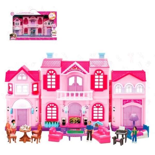 Будиночок 16924 (16шт) 27-24,5-14см, звук, світло, меблі, фігурки 3шт, на бат-ці, в кор-ці, 50,5-31- (шт)