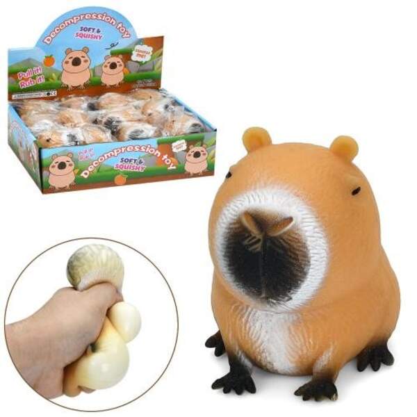 Іграшка MS 4746 (144шт) капібара, 8см, антистрес, борошно, пакет, 12 шт в дисплеї, 24,5-19-7см (шт)