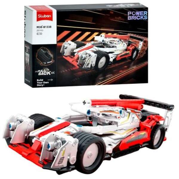 Конструктор SLUBAN M38-B1338 (24шт) авто серія, гоночна машина, 251дет, в кор-ці, 30-19-6,5см (шт)